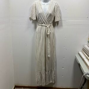 Orange Creek Striped Maxi Dress Medium